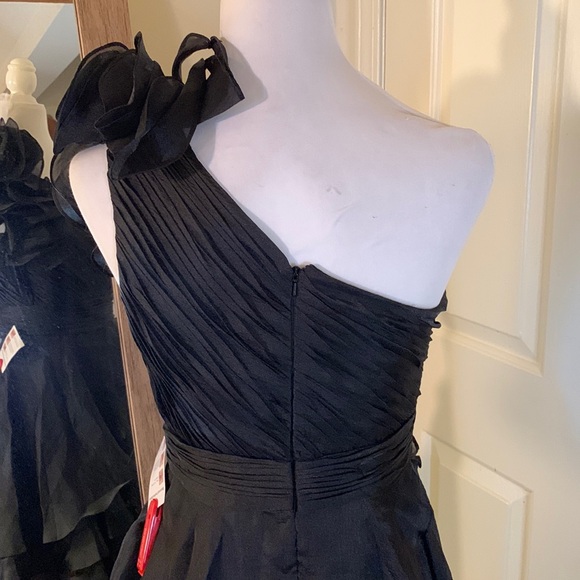 Mac Duggal One Shoulder Ruffle Hi Lo Gown A49527 - Picture 11 of 13